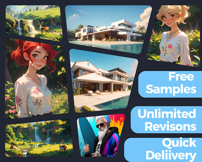make fast unique ai art using midjouney or sd