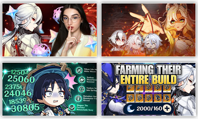make genshin impact thumbnails