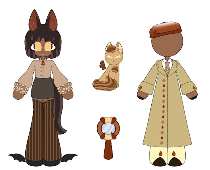 draw a character reference sheet for you