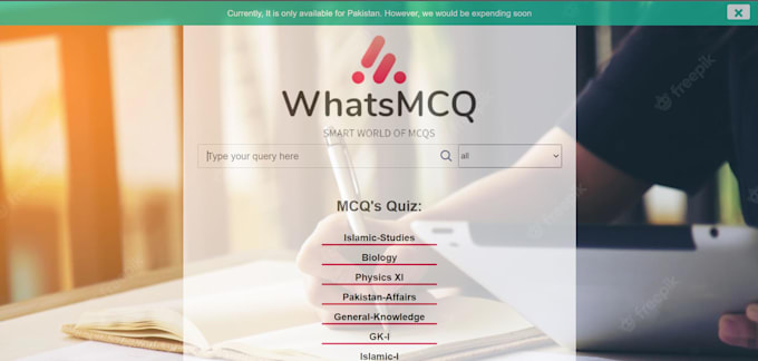 make mcqs website or online quiz