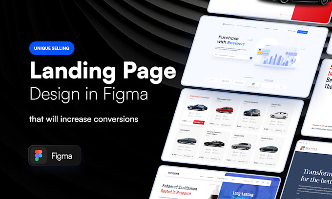 design a high converting landing page in figma