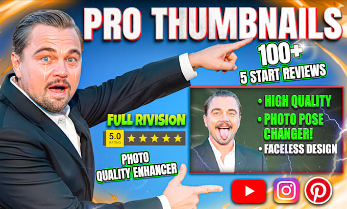 create professional eye catching youtube thumbnail
