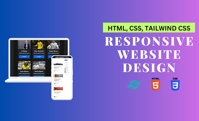 Design website with html css and tailwind css by Md_rajikulislam | Fiverr