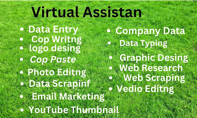 do very well data entry, web recherche, graphic design,