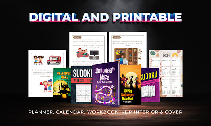 design custom digital planner or printable planner,  journal and notebook