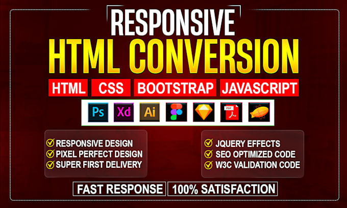 convert psd to html figma to html css responsive bootstrap5 websites