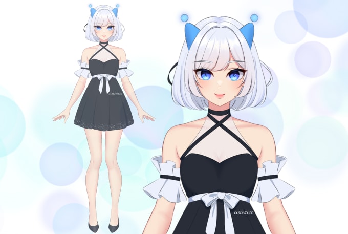 Draw And Rig Live2d Vtuber Model In Anime Style By Cimonice Fiverr