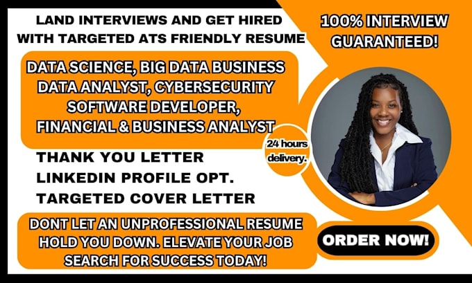 craft ats friendly data science, data analyst, and cybersecurity resume