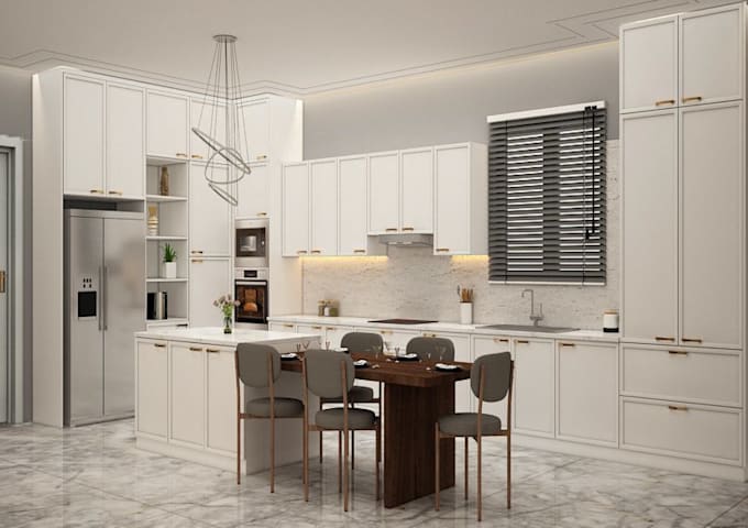 render your kitchen model