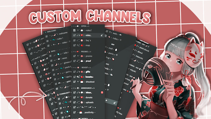 create aesthetic, anime, kawaii and cute discord server