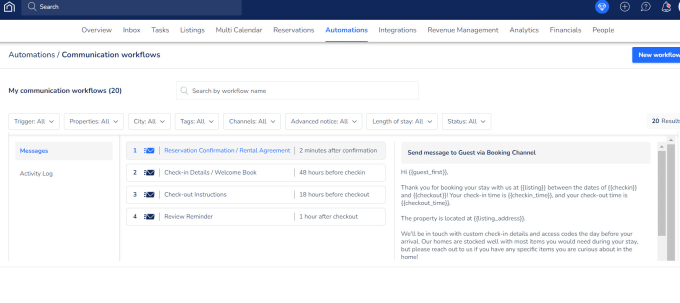 automate your messages in guesty or other pms