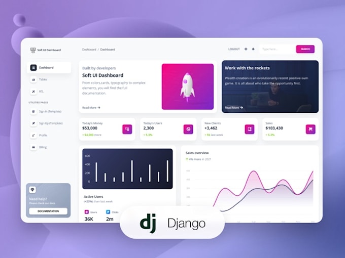 Do django, python and react full stack developer by Waseem_00 | Fiverr