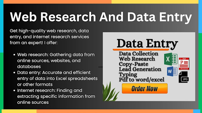 do web research and data entry accurately