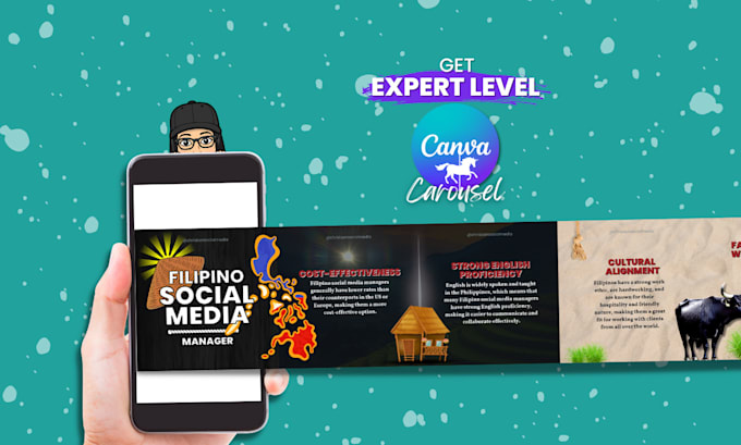 create expert level canva carousel