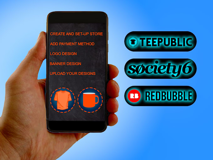 set up print on demand store redbubble teepublic design for personal clothing