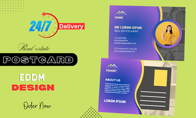 design attractive real estate postcard and eddm postcard