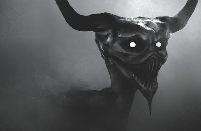 paint realistic horror, dark art for you no ai