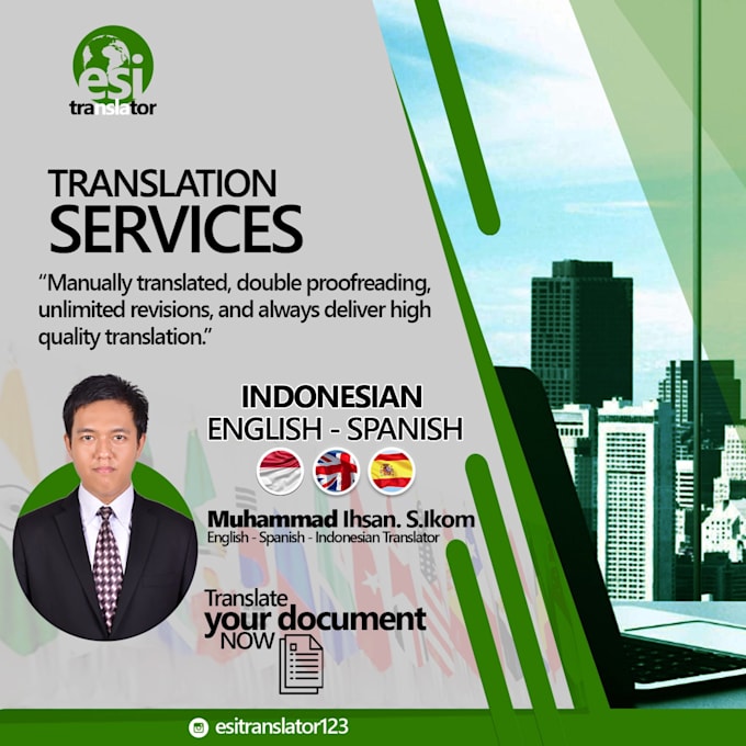 professionally translate indonesian english spanish