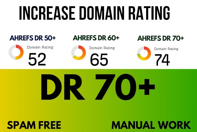 Increase ahrefs domain rating dr 70 using high authority seo