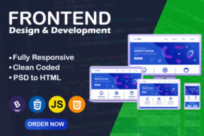 Be your front end web developer using html, css, javascript by ...