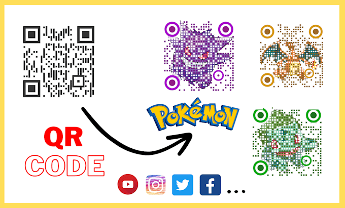 Create a custom qr code design with your sticker, pokemon by Extra ...