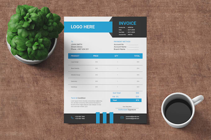 design xero custom invoice templates for your brand