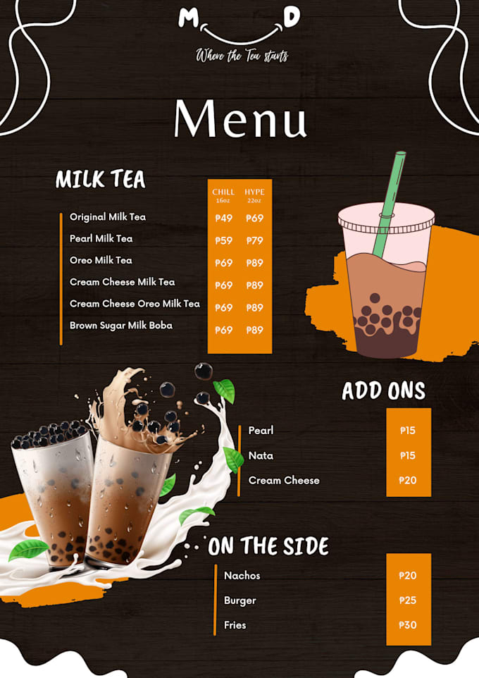 Menu design and layout for your business by Ohmystrawberry | Fiverr