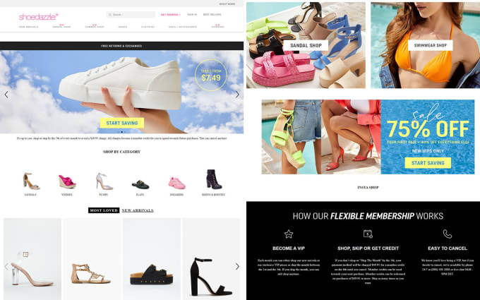 Site web chaussures store