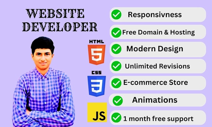 Build a complete website using html css and javascript in less price by ...