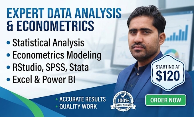 econometrics and statistical data analysis in rstudio,stata,excel,spss,power bi