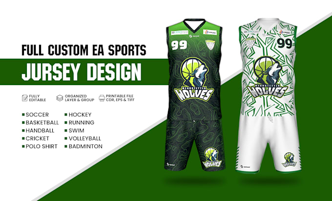 design custom esports, darts, and club jersey design