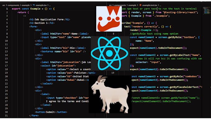 create unit tests using jest and react testing library