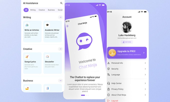 make ai chat and tools android app with ads and in app purchase