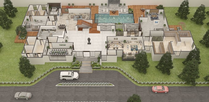 create architectural 2d and 3d floor plan in revit and sketchup