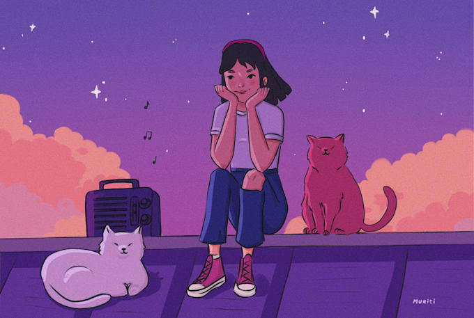 create a custom lofi loop animation for you