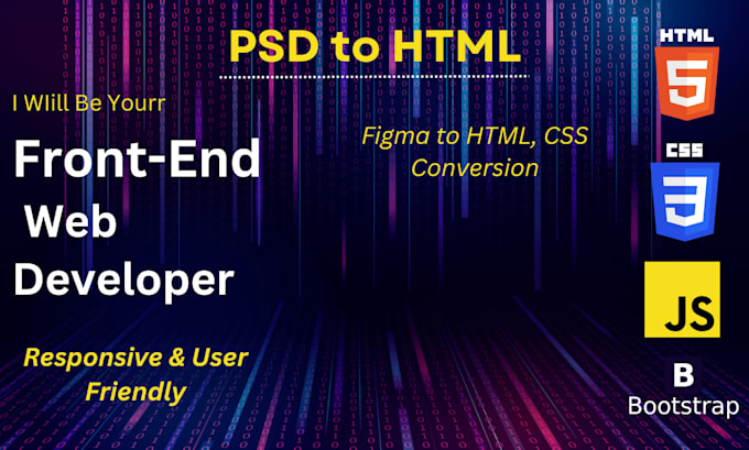 Be your front end or web developer, html css and js by Shehrozdevelop ...