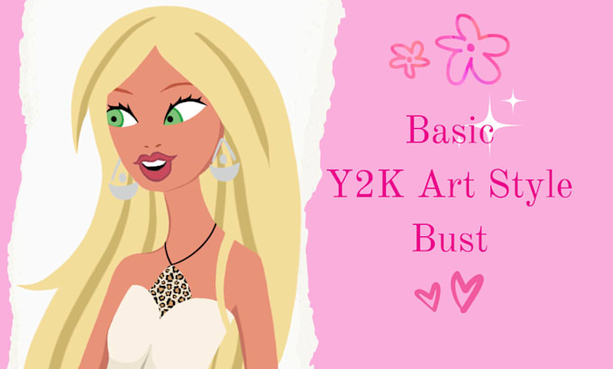 create your portrait in a y2k glamorous doll aesthetic