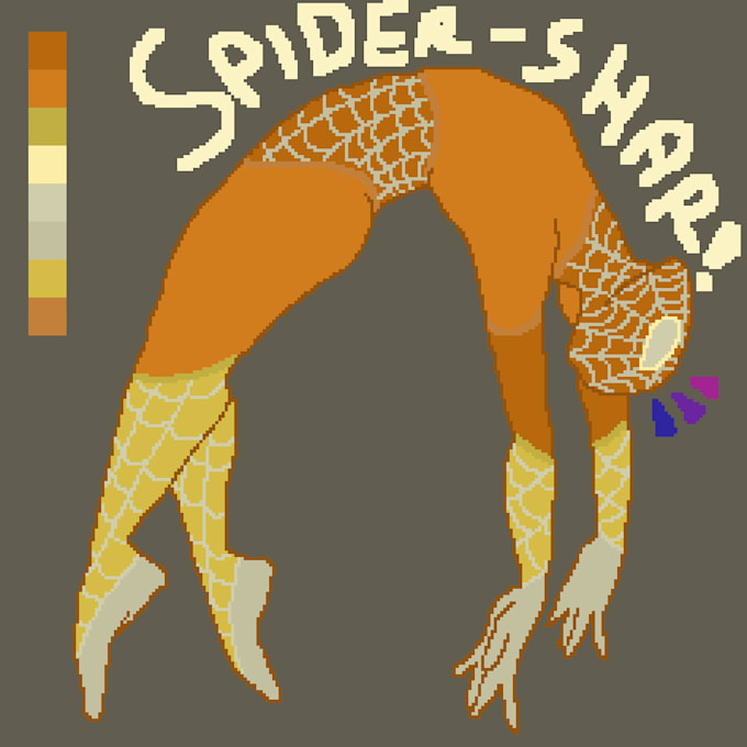 draw your spidersona in four panels