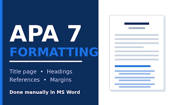 format your apa 7 paper with correct headings, margins and references