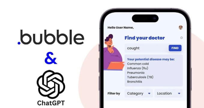customize bubble UI airtable chatgpt API mvp app building