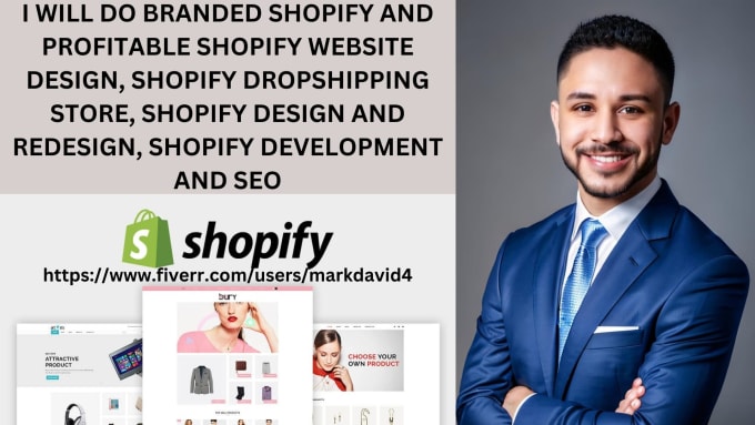 I will shopify website design shopify redesign SEO marketing, manage dropshipping store