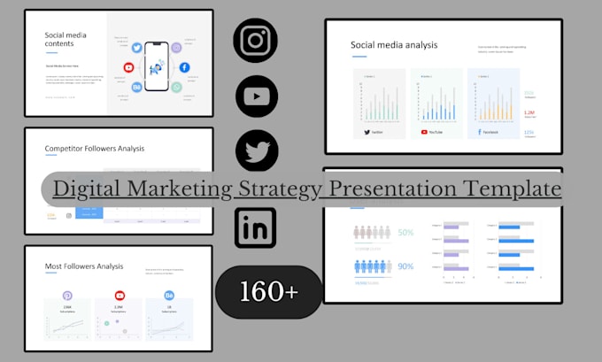 Digital marketing strategy presentation template by Mhe7ee | Fiverr