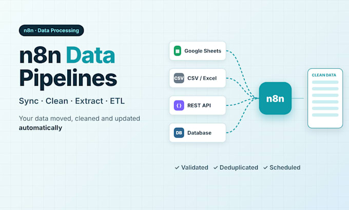 automate data sync, extraction and etl pipelines with n8n