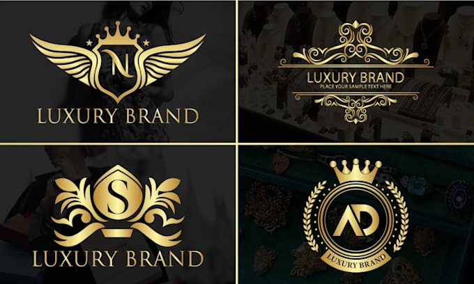 create unique minimalist luxury, crown logo