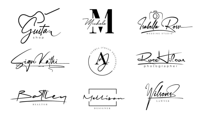 Do handwritten, calligraphy, signature, scripted, cursive logo by ...