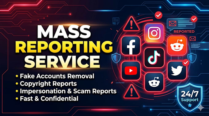 submit mass report for facebook tiktok reddit instagram youtube twitter