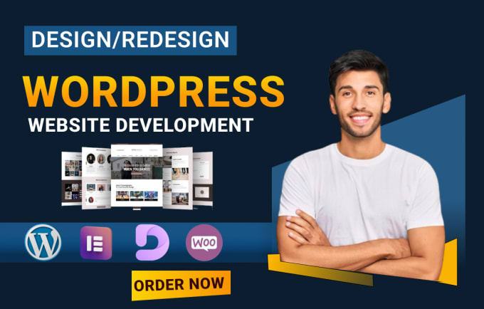I will do responsive wordpress website design and development via pro elementor, divi