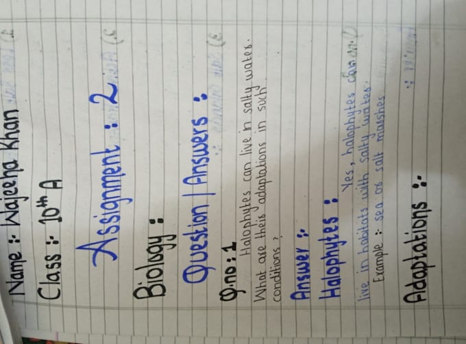 Do hand written assignments in a short time by Jeya_khan | Fiverr