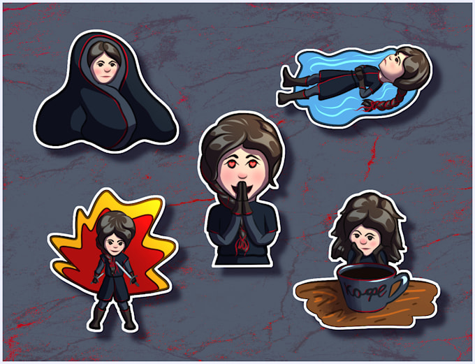 create cute kawaii stickers, illustrations, and characters