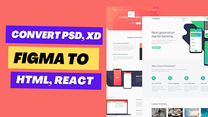 Convert your figma, xd, psd files design to react by Tamidev24 | Fiverr